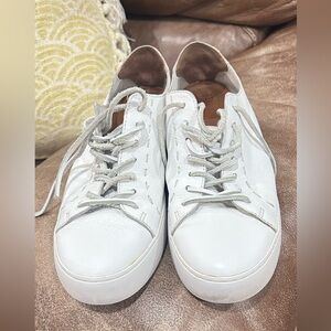 FRYE Lena Low Lace Leather Sneaker Size 8